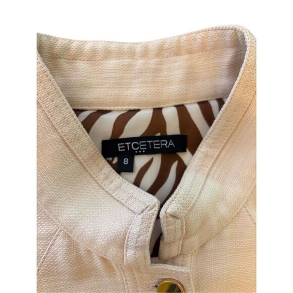 Etcetera Textured Cream Fitted Jacket – Size 8 - Picture 4 of 10